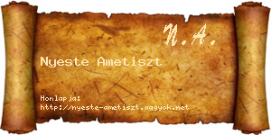 Nyeste Ametiszt névjegykártya